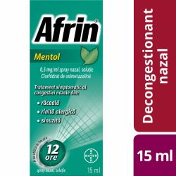 Afrin Mentol spray nazal, soluție, 0,5 mg/ml, 15 ml, Bayer